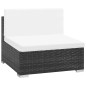 vidaXL Set muebles de jardín 8 piezas y cojines ratán sintético negro vidaXL Set muebles de jardín 8 piezas y cojines ratán sintético negro