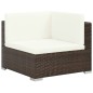 vidaXL Set muebles de jardín 6 piezas y cojines ratán sintético marrón vidaXL Set muebles de jardín 6 piezas y cojines ratán sintético marrón