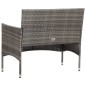vidaXL Set de muebles de jardín 4 pzas y cojines ratán sintético gris vidaXL Set de muebles de jardín 4 pzas y cojines ratán sintético gris