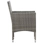 vidaXL Set de muebles de jardín 4 pzas y cojines ratán sintético gris vidaXL Set de muebles de jardín 4 pzas y cojines ratán sintético gris