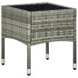 vidaXL Set de muebles bistro de jardín 3 piezas cojines ratán PE gris vidaXL Set de muebles bistro de jardín 3 piezas cojines ratán PE gris