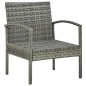 vidaXL Set de muebles bistro de jardín 3 piezas cojines ratán PE gris vidaXL Set de muebles bistro de jardín 3 piezas cojines ratán PE gris