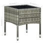 vidaXL Set de muebles bistro de jardín 3 piezas cojines ratán PE gris vidaXL Set de muebles bistro de jardín 3 piezas cojines ratán PE gris