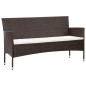 vidaXL Set muebles de jardín 5 piezas y cojines ratán sintético marrón vidaXL Set muebles de jardín 5 piezas y cojines ratán sintético marrón