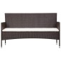vidaXL Set muebles de jardín 5 piezas y cojines ratán sintético marrón vidaXL Set muebles de jardín 5 piezas y cojines ratán sintético marrón