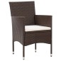 vidaXL Set muebles de jardín 5 piezas y cojines ratán sintético marrón vidaXL Set muebles de jardín 5 piezas y cojines ratán sintético marrón