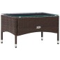 vidaXL Set muebles de jardín 5 piezas y cojines ratán sintético marrón vidaXL Set muebles de jardín 5 piezas y cojines ratán sintético marrón