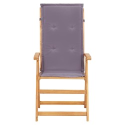vidaXL Sillas de jardín reclinables 2 uds madera acacia maciza marrón
