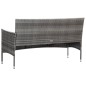 vidaXL Set de muebles de jardín 4 pzas y cojines ratán sintético gris vidaXL Set de muebles de jardín 4 pzas y cojines ratán sintético gris