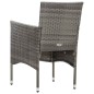 vidaXL Set de muebles de jardín 4 pzas y cojines ratán sintético gris vidaXL Set de muebles de jardín 4 pzas y cojines ratán sintético gris