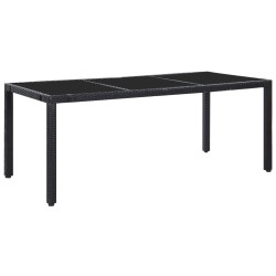 vidaXL Juego de comedor para jardín 9 piezas ratán sintético negro