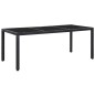 vidaXL Juego de comedor para jardín 9 piezas ratán sintético negro