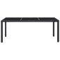 vidaXL Juego de comedor para jardín 9 piezas ratán sintético negro