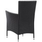 vidaXL Juego de comedor para jardín 9 piezas ratán sintético negro
