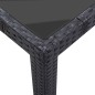 vidaXL Juego de comedor para jardín 9 piezas ratán sintético negro