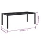 vidaXL Juego de comedor para jardín 9 piezas ratán sintético negro