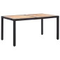 vidaXL Set comedor de jardín 7 piezas y cojines ratán sintético negro vidaXL Set comedor de jardín 7 piezas y cojines ratán sintético negro