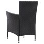 vidaXL Set comedor de jardín 7 piezas y cojines ratán sintético negro vidaXL Set comedor de jardín 7 piezas y cojines ratán sintético negro