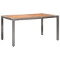 vidaXL Set de comedor de jardín 7 pzas y cojines ratán sintético gris vidaXL Set de comedor de jardín 7 pzas y cojines ratán sintético gris