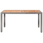 vidaXL Set de comedor de jardín 7 pzas y cojines ratán sintético gris vidaXL Set de comedor de jardín 7 pzas y cojines ratán sintético gris