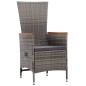 vidaXL Set de comedor de jardín 7 pzas y cojines ratán sintético gris vidaXL Set de comedor de jardín 7 pzas y cojines ratán sintético gris
