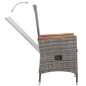 vidaXL Set de comedor de jardín 7 pzas y cojines ratán sintético gris vidaXL Set de comedor de jardín 7 pzas y cojines ratán sintético gris