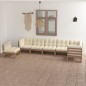vidaXL Juego de muebles de jardín 7 pzas y cojines madera maciza pino vidaXL Juego de muebles de jardín 7 pzas y cojines madera maciza pino
