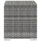 vidaXL Tumbona con cojín y mesita de ratán sintético gris vidaXL Tumbona con cojín y mesita de ratán sintético gris
