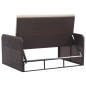 vidaXL Set muebles de jardín 2 piezas y cojines ratán sintético marrón vidaXL Set muebles de jardín 2 piezas y cojines ratán sintético marrón
