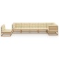 vidaXL Juego de muebles de jardín 7 pzas y cojines madera maciza pino vidaXL Juego de muebles de jardín 7 pzas y cojines madera maciza pino