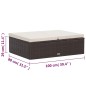 vidaXL Set muebles de jardín 2 piezas y cojines ratán sintético marrón vidaXL Set muebles de jardín 2 piezas y cojines ratán sintético marrón