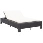 vidaXL Tumbona para 2 personas con cojín ratán sintético negro vidaXL Tumbona para 2 personas con cojín ratán sintético negro