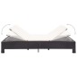 vidaXL Tumbona para 2 personas con cojín ratán sintético negro vidaXL Tumbona para 2 personas con cojín ratán sintético negro