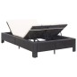 vidaXL Tumbona para 2 personas con cojín ratán sintético negro vidaXL Tumbona para 2 personas con cojín ratán sintético negro