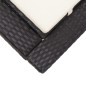 vidaXL Tumbona para 2 personas con cojín ratán sintético negro vidaXL Tumbona para 2 personas con cojín ratán sintético negro