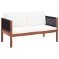 vidaXL Juego de muebles de jardín 4 piezas madera maciza de acacia vidaXL Juego de muebles de jardín 4 piezas madera maciza de acacia