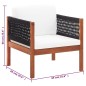 vidaXL Juego de muebles de jardín 4 piezas madera maciza de acacia vidaXL Juego de muebles de jardín 4 piezas madera maciza de acacia