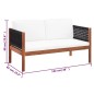 vidaXL Juego de muebles de jardín 4 piezas madera maciza de acacia vidaXL Juego de muebles de jardín 4 piezas madera maciza de acacia