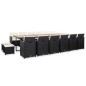 vidaXL Set comedor de jardín 17 piezas y cojines ratán sintético negro vidaXL Set comedor de jardín 17 piezas y cojines ratán sintético negro