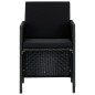 vidaXL Set comedor de jardín 9 piezas y cojines ratán sintético negro vidaXL Set comedor de jardín 9 piezas y cojines ratán sintético negro