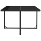 vidaXL Set comedor de jardín 9 piezas y cojines ratán sintético negro vidaXL Set comedor de jardín 9 piezas y cojines ratán sintético negro