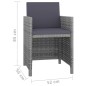 vidaXL Set comedor de jardín 13 piezas y cojines ratán sintético gris vidaXL Set comedor de jardín 13 piezas y cojines ratán sintético gris
