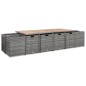 vidaXL Set comedor de jardín 13 piezas y cojines ratán sintético gris 