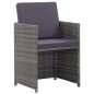 vidaXL Set comedor de jardín 13 piezas y cojines ratán sintético gris 