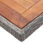vidaXL Set comedor de jardín 13 piezas y cojines ratán sintético gris 