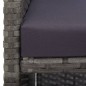 vidaXL Set comedor de jardín 13 piezas y cojines ratán sintético gris 