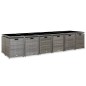 vidaXL Set de comedor de jardín 17 pzas y cojines ratán sintético gris vidaXL Set de comedor de jardín 17 pzas y cojines ratán sintético gris