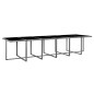 vidaXL Set de comedor de jardín 17 pzas y cojines ratán sintético gris vidaXL Set de comedor de jardín 17 pzas y cojines ratán sintético gris