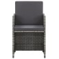vidaXL Set de comedor de jardín 17 pzas y cojines ratán sintético gris vidaXL Set de comedor de jardín 17 pzas y cojines ratán sintético gris