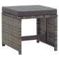 vidaXL Set de comedor de jardín 17 pzas y cojines ratán sintético gris vidaXL Set de comedor de jardín 17 pzas y cojines ratán sintético gris